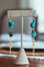 Turquoise drops with paperclip chain