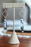 Large Rutilated Quartz Drop Earrings