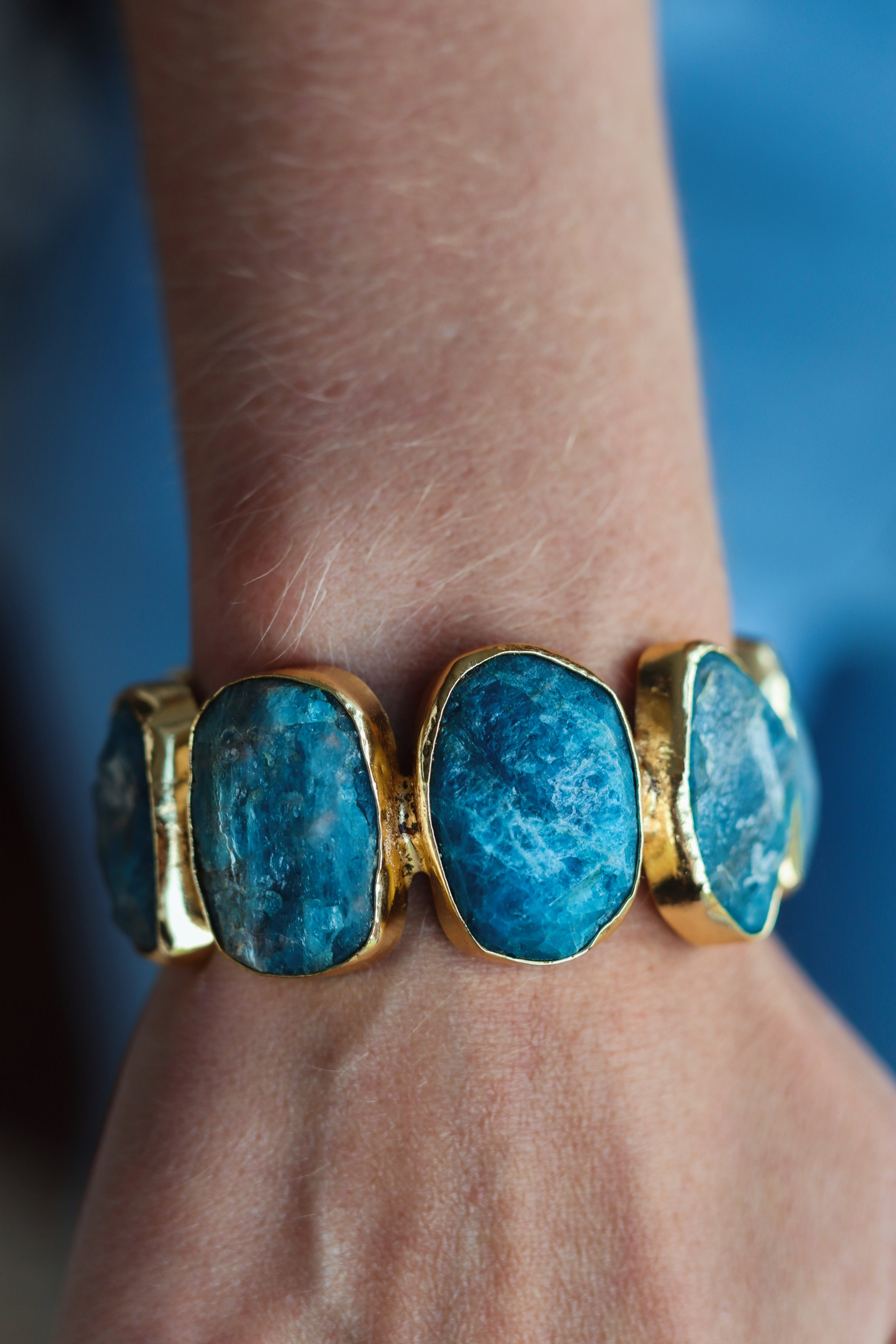 Blue Stone Statement Bangle