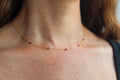 Dainty Multi Ruby Necklace