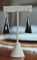 Onyx Triangle Earrings